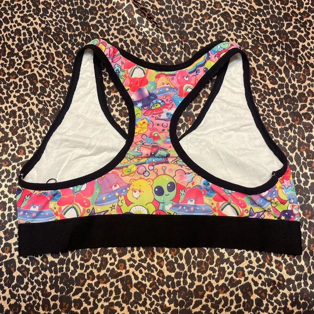 Care Bears x ROMWE Space Print Sports Bra - Picture 2 of 8
